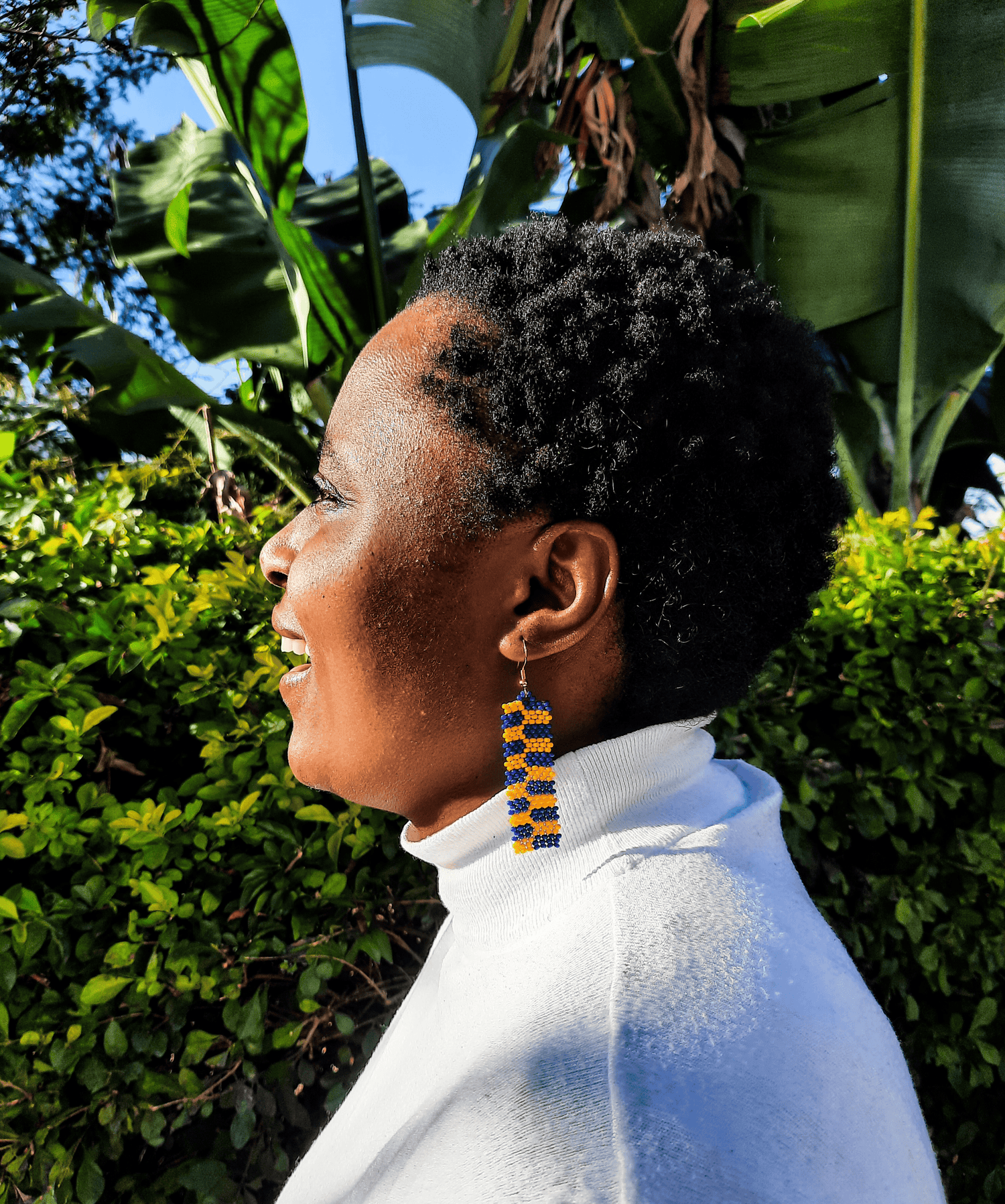Long beaded earrings