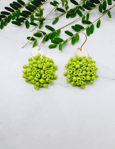 Beaded hook earrings